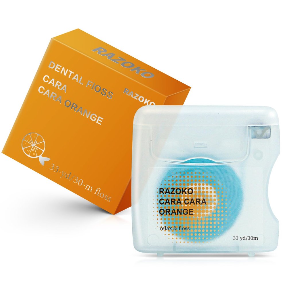Coconut Oil Woven Floss, Expanding Microfibre, Orange, Vegan, Cruelty-Free
