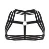 Akkad Kuti Mens Harness Belt Nylon Elastic Body Shoulder Strap Sexy Halter Club Wear Cosplay Costume, J-black, One Size view 1