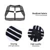 Akkad Kuti Mens Harness Belt Nylon Elastic Body Shoulder Strap Sexy Halter Club Wear Cosplay Costume, J-black, One Size view 2