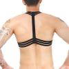 Akkad Kuti Mens Harness Belt Nylon Elastic Body Shoulder Strap Sexy Halter Club Wear Cosplay Costume, J-black, One Size view 4