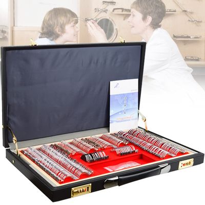 266 Pcs Optical Trial Lens Set, Optometry Lens Kit with Aluminum Storage Case, Plastic Optical Trial Lens Equipment for Eye Hospital Vision Test