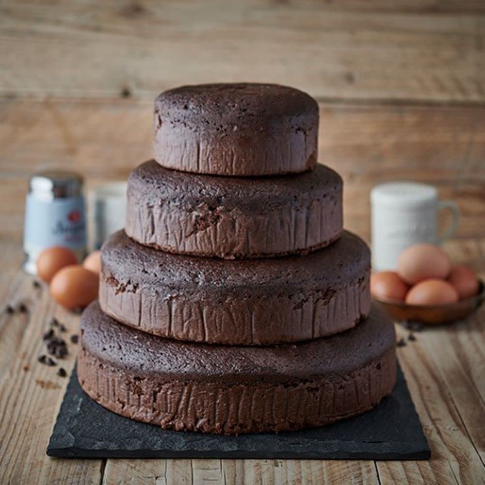 The Original Cake Company- Plain Ready to Decorate Chocolate Sponge Cake, Lovingly Handmade Cakes, Freshness Guaranteed, Great for Weddings, Birthday's & Celebrations, Vegetarian 8 Inches