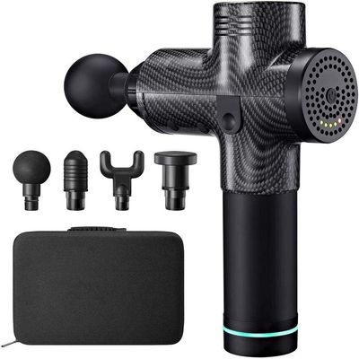 2500mAh 4 Head Professional deep Tissue Massage Gun Electric Muscle Massage Gun Therapy Fascia Massage Pistol Whole Body-Massager