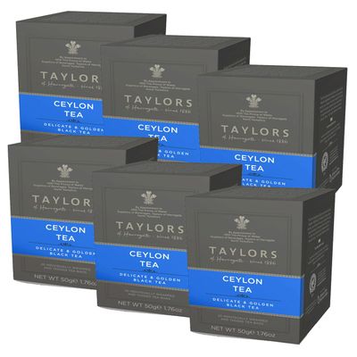 Taylors of Harrogate Ceylon Tea 6 x 20 Individually Wrapped Tea Bags