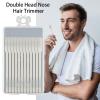 Ear Hair Trimmer for Men - Duel Head Manual Ear Nose Hair Trimmer | Nose Hair Trimmer for Women and Men, 360 Degree Rotating Nostril Cleaning Scissors, Easy Cleaning Hongjingda view 3