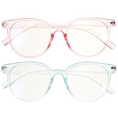 Healvian 2Pcs Blue Light Blocking Glasses for Women,Computer Anti Blue Light Glasses, Lightweight Clear Lens Reading Glasses for Women Girls Random Color