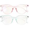 Healvian 2Pcs Blue Light Blocking Glasses for Women,Computer Anti Blue Light Glasses, Lightweight Clear Lens Reading Glasses for Women Girls Random Color view 1