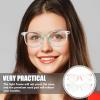 Healvian 2Pcs Blue Light Blocking Glasses for Women,Computer Anti Blue Light Glasses, Lightweight Clear Lens Reading Glasses for Women Girls Random Color view 4