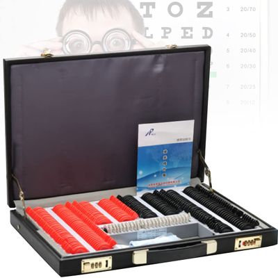 232Pcs Optical Trial Lens Set, Optometry Kit Eye Protection Accessories with Aluminum Case, Plastic Optical Trial Lens Equipment for Eye Hospital Vision Test