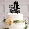 Funlucy Bride And Groom Silhouette Cake Topper, Personalized Wedding, Personlized Mr Mrs Cake Topper, Wedding, Engagement, Wedding Anniversary Cake Toppers Decorations view 4