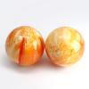 1 Pair Natural Resin Art Amber Beeswax Ball ONL Crystal Sphere Reiki Healing Home Decor 50mm,1 PAIR view 1