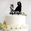 Funlucy Personalized Wedding Cake Topper, Bride And Groom Silhouette, Personlized Mr Mrs Cake Topper, Wedding, Engagement, Wedding Anniversary Cake Toppers Decorations view 1