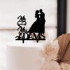 Funlucy Personalized Wedding Cake Topper, Bride And Groom Silhouette, Personlized Mr Mrs Cake Topper, Wedding, Engagement, Wedding Anniversary Cake Toppers Decorations view 2