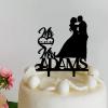 Funlucy Personalized Wedding Cake Topper, Bride And Groom Silhouette, Personlized Mr Mrs Cake Topper, Wedding, Engagement, Wedding Anniversary Cake Toppers Decorations view 3