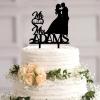 Funlucy Personalized Wedding Cake Topper, Bride And Groom Silhouette, Personlized Mr Mrs Cake Topper, Wedding, Engagement, Wedding Anniversary Cake Toppers Decorations view 4