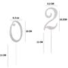 0-9 Cake Decoration Silver Rhinestones Happy Birthday Cake Topper Anniversary Cake Decoration (2) view 2