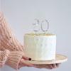0-9 Cake Decoration Silver Rhinestones Happy Birthday Cake Topper Anniversary Cake Decoration (2) view 3