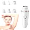 7 in 1 Facial Epilator for Women,Cordless Facial Hair Removal Electric Razor with Light for Arm Underarm Chin Bikini,Instant & Painless Beauty Tools Kit,Wet & Dry Waterproof Rechargeable Lady Shaver view 2