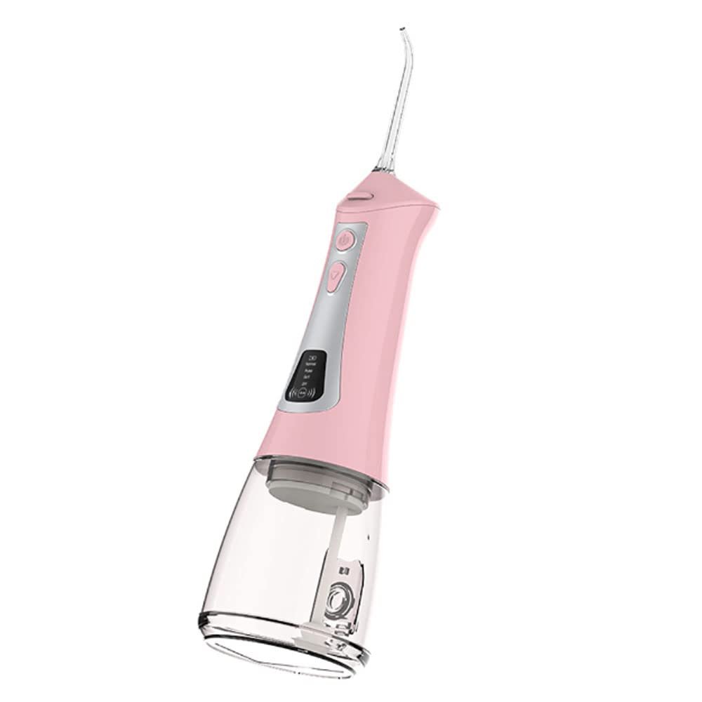 ZTBGY 300ML Cordless Dental Floss Teeth Cleaner, Portable and USB Rechargeable Oral Rinse, Suitable for Travel, IPX7 Waterproof, 4 Modes of Dental Floss, Suitable for Home Use (Pink)