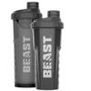 Alpha Designs Beast Protein Shaker Bottle 750ml - 0.75L Gym Bottle for Protein Shakes - Leakproof Screw Cap - Black view 1