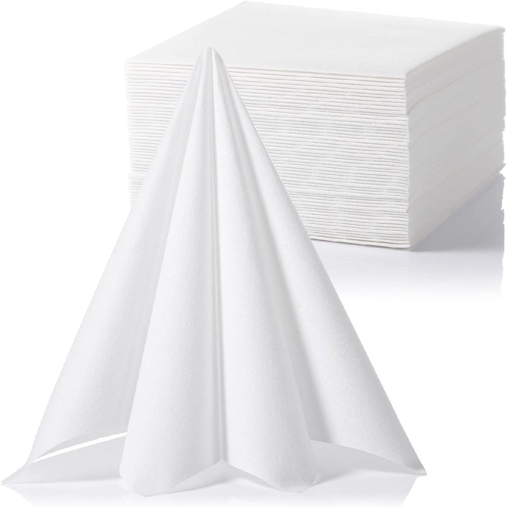 Paper Napkins Disposable 3-Ply Paper Napkins 250 Large Premium Quality Napkins (33x33 CM) White Napkins