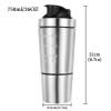 ERLUN Protein Shaker Bottle, Protein Shaker Cup With Shaker Ball Protein Shake Bottle Gym Powder Bottle Smoothie Shaker Reusable, Gym Water Bottle,Color : 600ml+200ml view 3