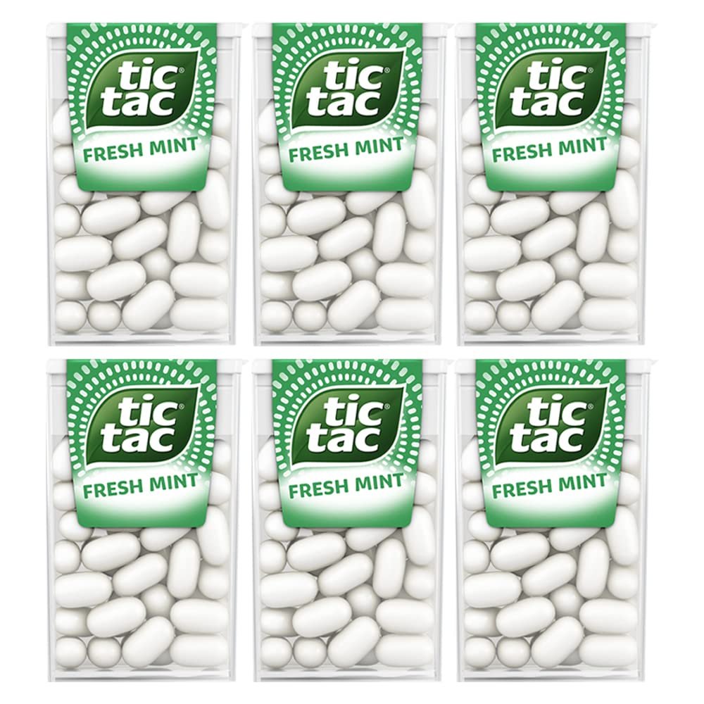 6 x Fresh Mint Tic Tac Mint Sweets For Little Moments of Refreshment - Sold By VR Angel