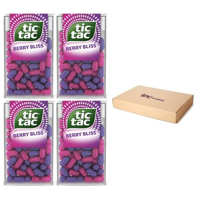 4 x Berry Bliss Tic Tac Mint Sweets For Little Moments of Refreshment - Sold By VR Angel