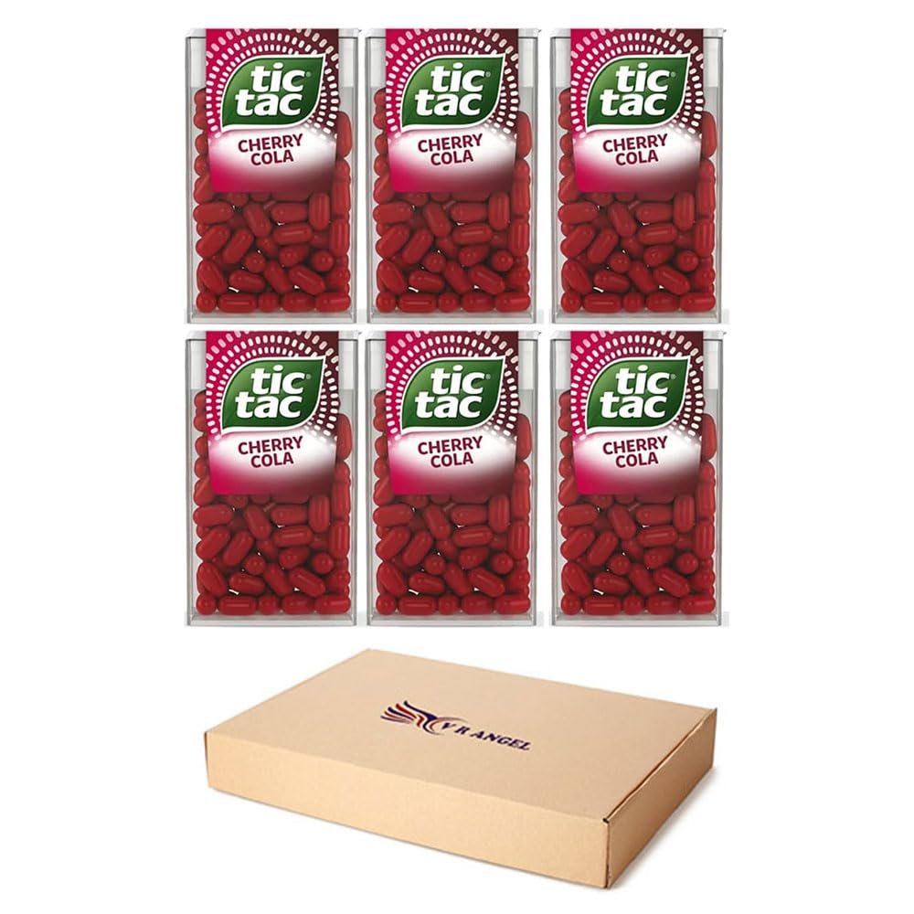 6 x Cherry Tic Tac Mint Sweets For Little Moments of Refreshment - Sold By VR Angel