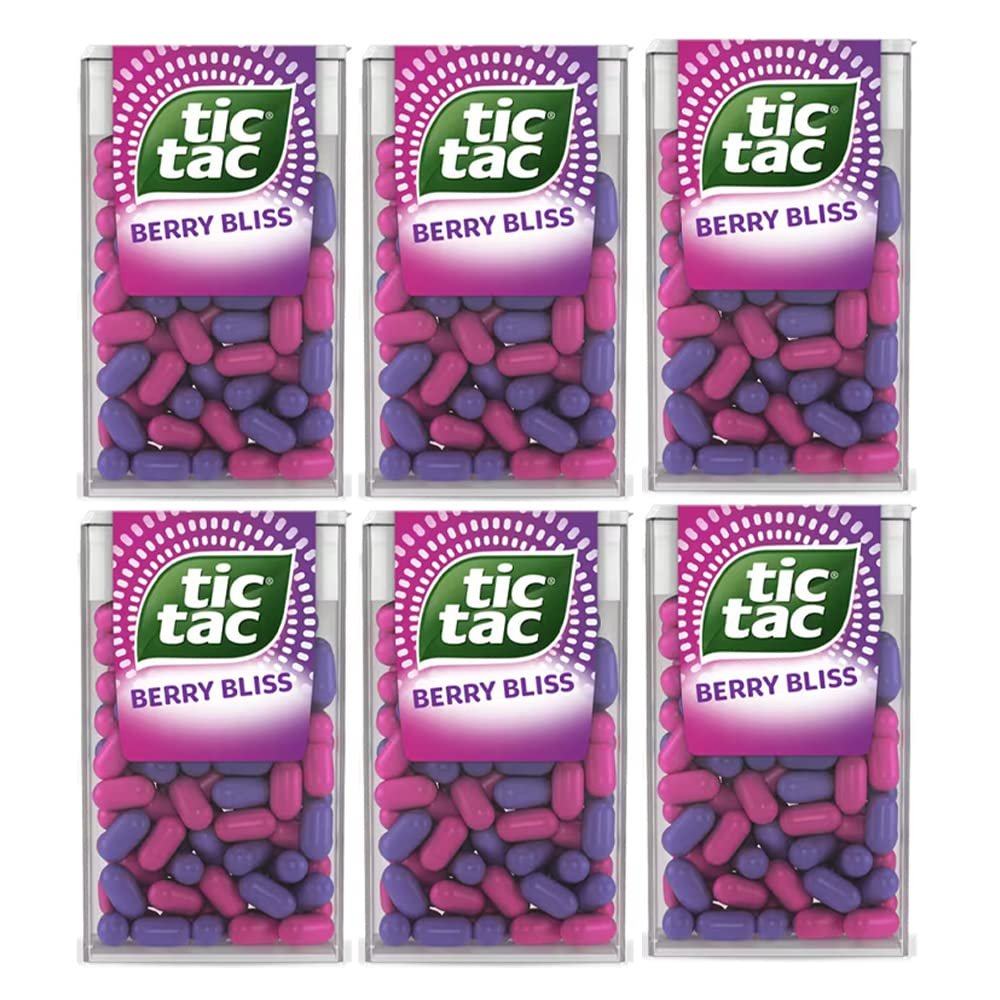 6 x Berry Bliss Tic Tac Mint Sweets For Little Moments of Refreshment - Sold By VR Angel