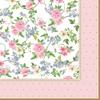 20 Napkins Small Roses on Dot Border | Table Decoration | Decoupage | Napkin Technology 33 x 33 cm view 1