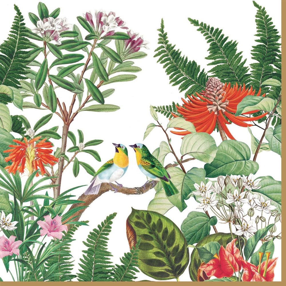 20 Napkins Exotic Birds in the Jungle | Table Decoration | Decoupage | Napkin Technology 33 x 33 cm