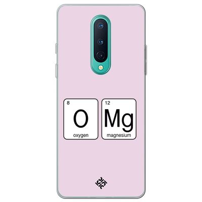 Movilshop Case for [ OnePlus 8 ] Cool Phrases [ Oxygen + Magnesium  GMO] Transparent Flexible Silicone Case Cover Gel for Smartphone.