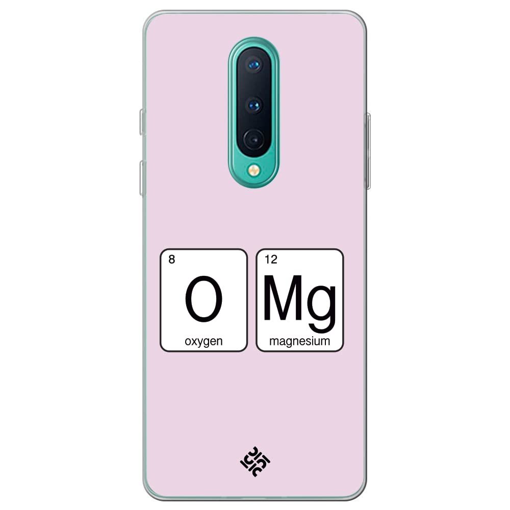 Movilshop Case for [ OnePlus 8 ] Cool Phrases [ Oxygen + Magnesium  GMO] Transparent Flexible Silicone Case Cover Gel for Smartphone.