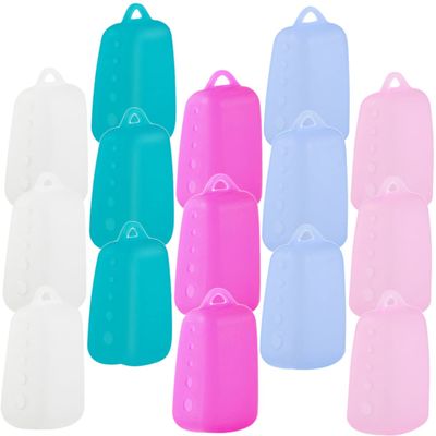 WOONEKY 15pcs Toothbrush Protective Cover in Silicone Material for Travel Use Toothbrush Travel Cover Clean and Dry during Commute for Daily Use