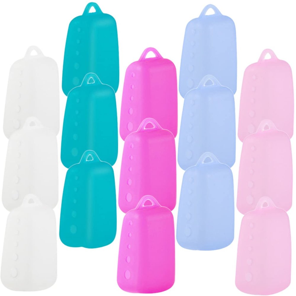 WOONEKY 15pcs Toothbrush Protective Cover in Silicone Material for Travel Use Toothbrush Travel Cover Clean and Dry during Commute for Daily Use