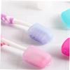 WOONEKY 15pcs Toothbrush Protective Cover in Silicone Material for Travel Use Toothbrush Travel Cover Clean and Dry during Commute for Daily Use view 2