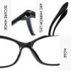 NEWADA Stylish Cat Eye Blue Light Blocking Computer Reading Glasses, Classic Ladies HD Anti Eyestrain EyeGlasses Readers (Color : Red-pink, Size : +0.50) view 3