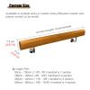 Handrail for Stairs Indoor Outdoor Grab Rail Stair Handrails with Fittings, Wooden Outdoor Steps Hand Rails Support for Adults/Children/Elderly, Staircase Grab Bar Wall Mounted ( Size : 50cm/1.6ft (1 view 2