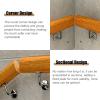 Handrail for Stairs Indoor Outdoor Grab Rail Stair Handrails with Fittings, Wooden Outdoor Steps Hand Rails Support for Adults/Children/Elderly, Staircase Grab Bar Wall Mounted ( Size : 50cm/1.6ft (1 view 4