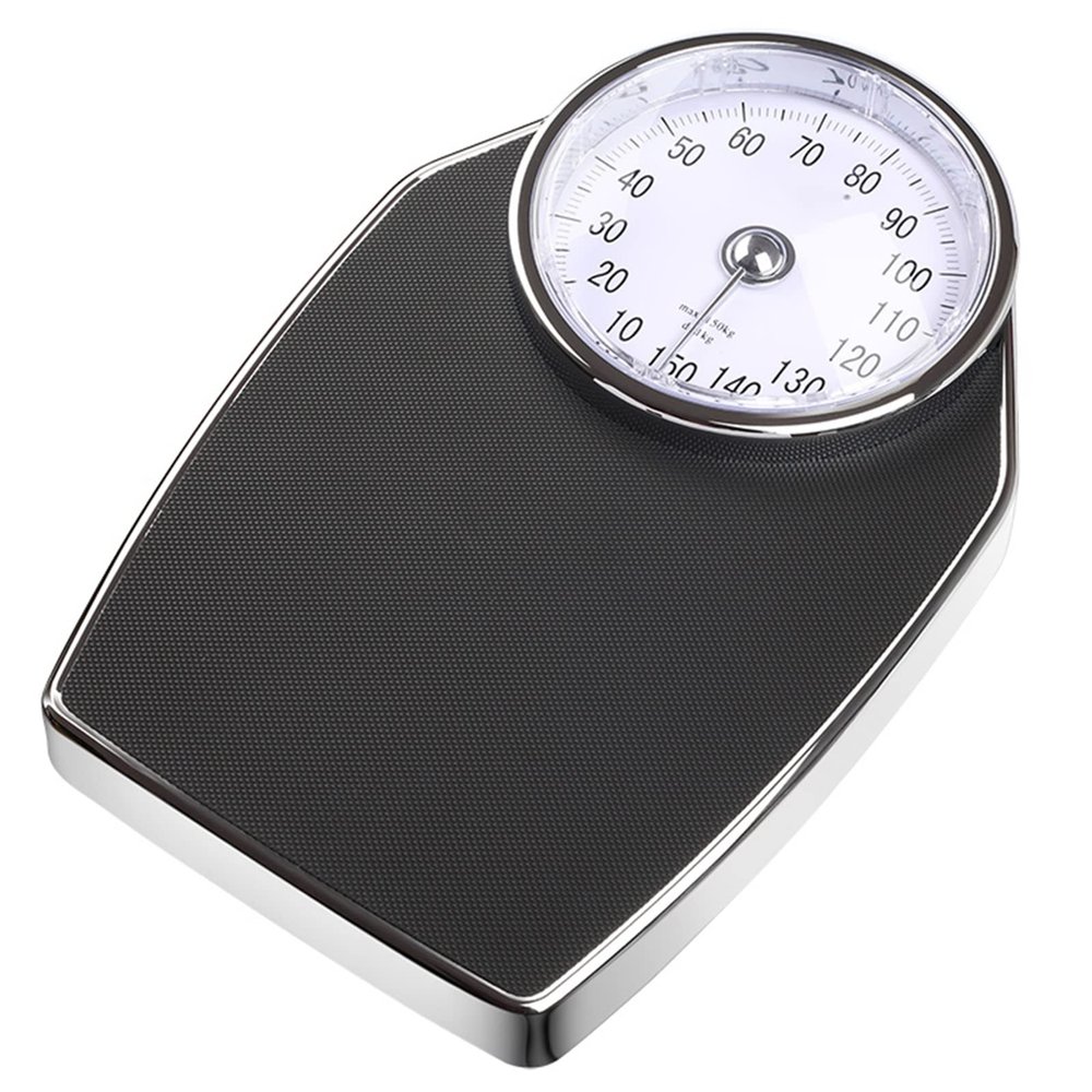 Bathroom scale Analog, Dial Mchanical with Magnified Display, for Body Weight Accurate Weighing, No Button/No Battery, Health Measurement, Non-Slip