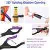 26 inch Litter Picker Grabber Stick, Foldable Small Grabber Reacher Tool for Kids, Trash Picker Grabber Reacher Tool Heavy Duty Short Reacher Grabber Pickup Tool for Elderly (26" Purple) view 2