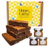 Chocolate Brownie Gift Box by Post | 8 Hand Baked Brownies with Unique Preserves Spreads Including Salted Caramel, Chocolate & Banoffee view 1