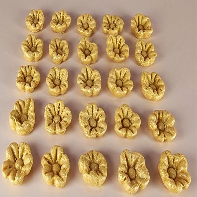 25 x edible 3D flowers flower, icing toppers, cake cupcakes decorations T006 (Radiant Gold)