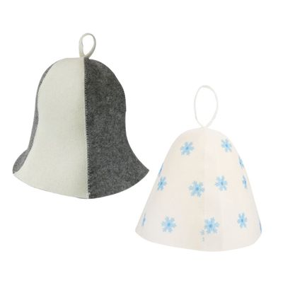 Beavorty 2pcs Reusable Sauna Hats Stylish Breathable Sauna Felt Hats Household Thick Felt for Use