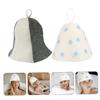 Beavorty 2pcs Reusable Sauna Hats Stylish Breathable Sauna Felt Hats Household Thick Felt for Use view 3