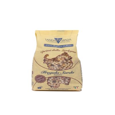 Fregula Sarda Toasted 500g, durum wheat semolina pasta, typical Sardinian, PAT of Sardinia, made in Italy, Tanda & Spada Pastificio Artigiano