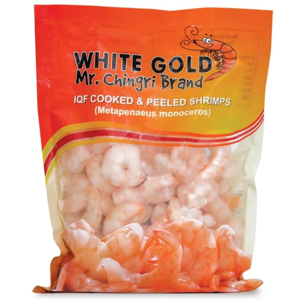 White Gold Mr. Chingri IQF C&P Prawns 20 x 350g-Food 20 x 350g