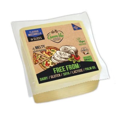 Green Vie Vegan Mozzarella Flavour Slices 1 x 180g-Food 1 x 180g