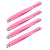 Beavorty 4pcs Eyebrow Clamp Stainless Steel Diagonal Eyebrow Tweezers Makeup Comb view 1